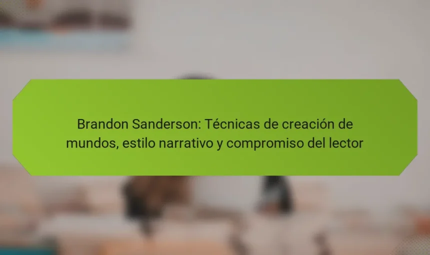 Brandon Sanderson: Técnicas de creación de mundos, estilo narrativo y compromiso del lector