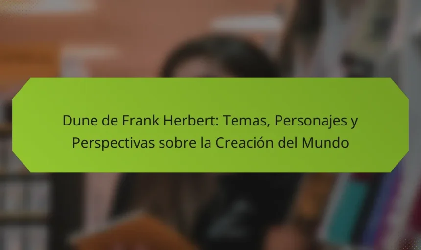Dune de Frank Herbert: Temas, Personajes y Perspectivas sobre la Creación del Mundo