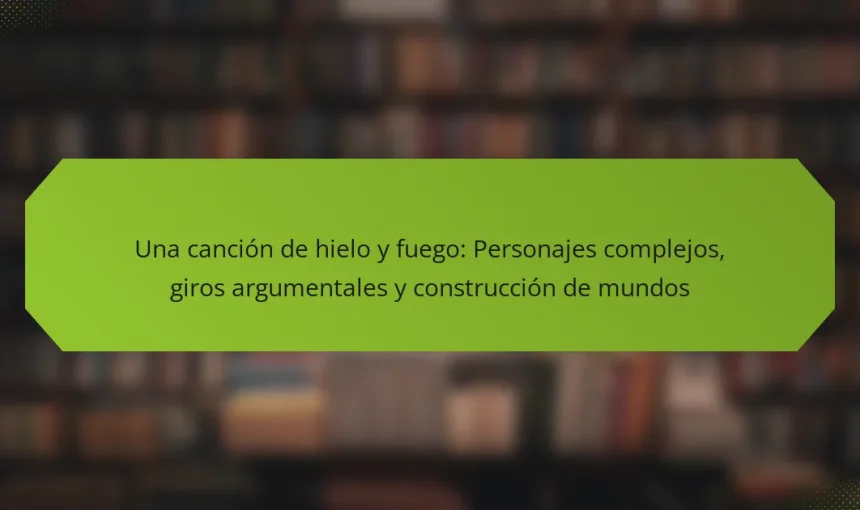 Una canción de hielo y fuego: Personajes complejos, giros argumentales y construcción de mundos